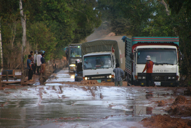 Roads still flooded in Cambodia six weeks after storm