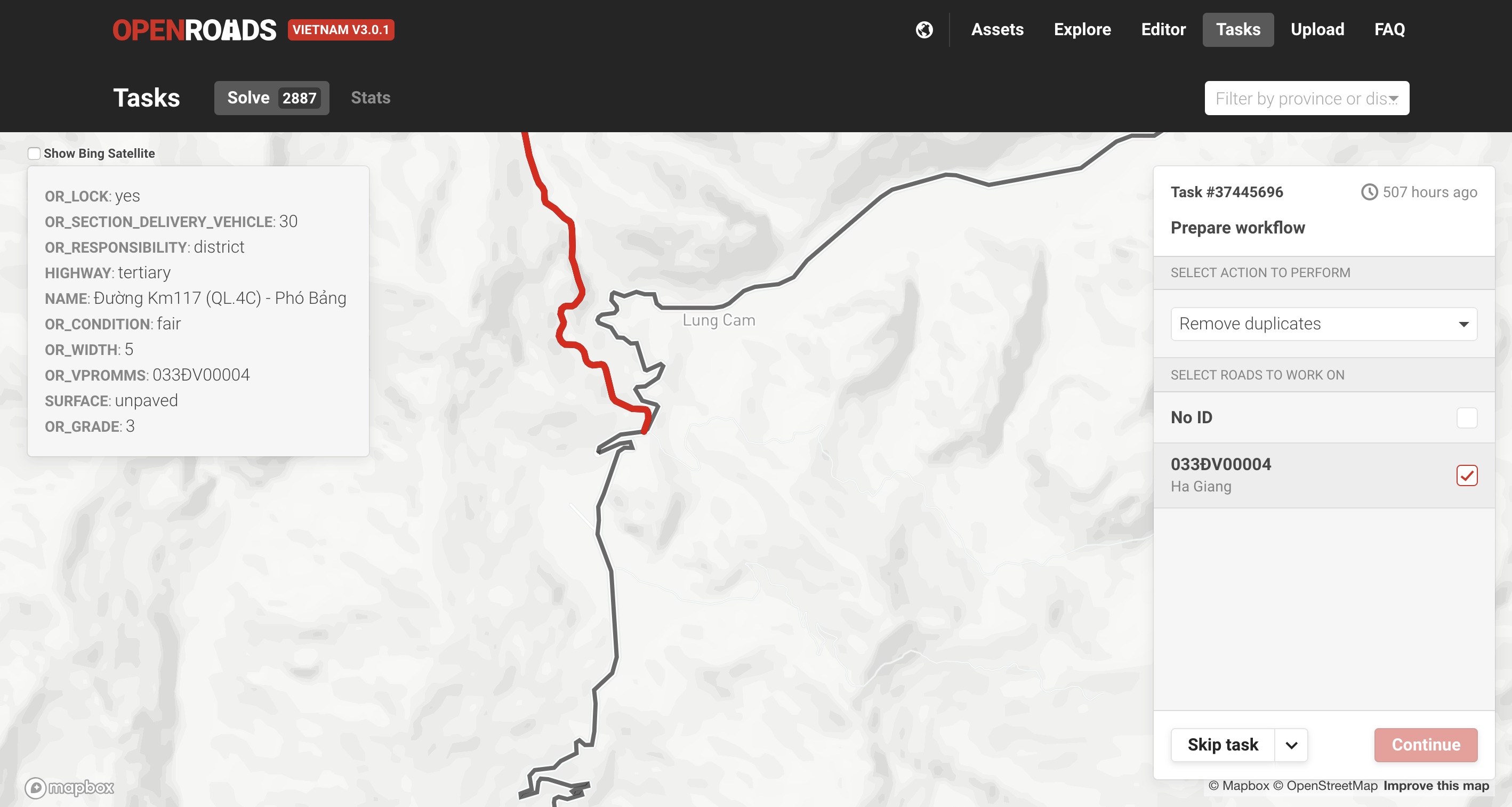 Openroads Vietnam Visualisation